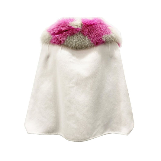 Fur Collar Cashmere Cape Jacket