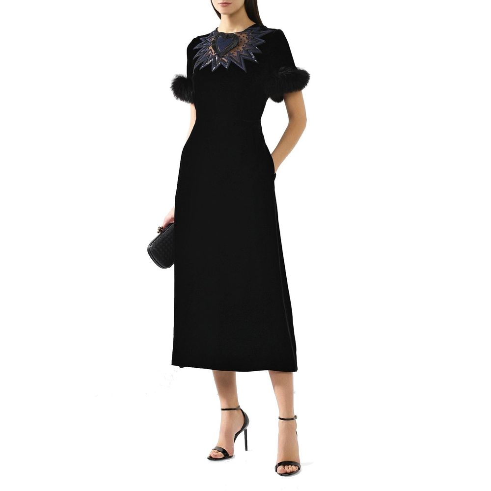 Black Viscose Casual Dress