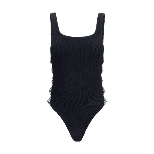 Black Polyamide One-Piece Swimsuit