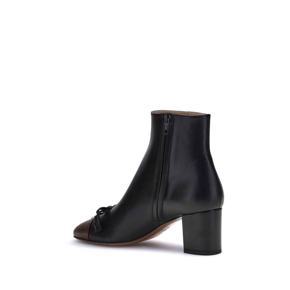 Black Goatskin Ankle Boots
