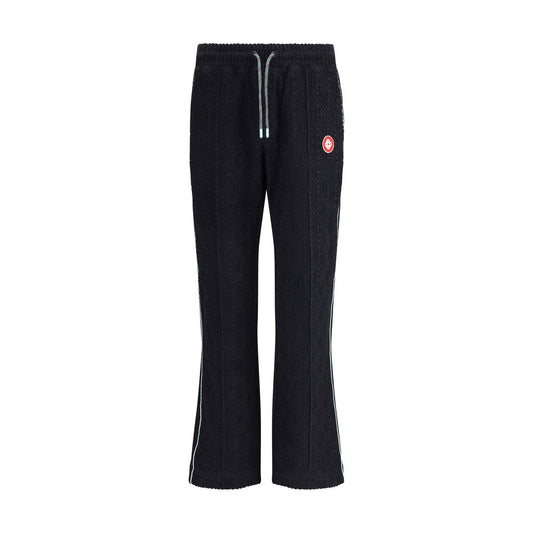 Black Cotton Athletic Pants