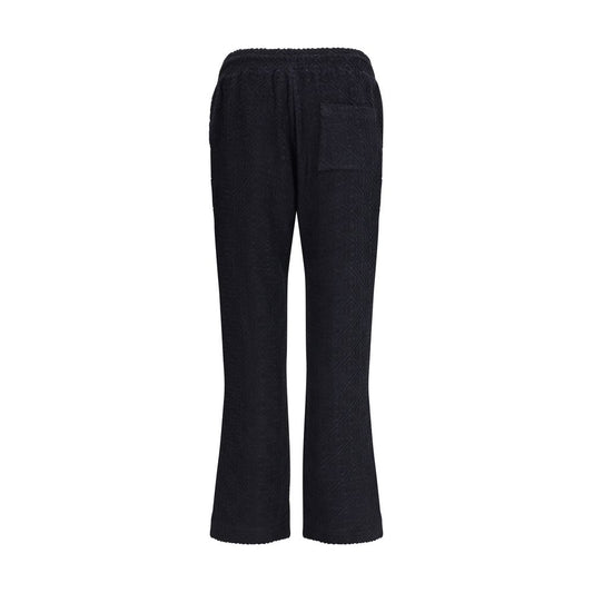Black Cotton Athletic Pants