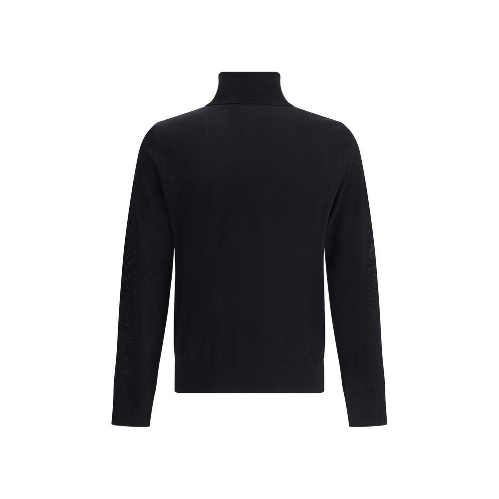 Black Fleece Wool Turtleneck