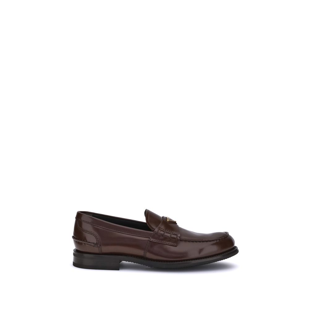 Brown Calf Leather Bos Taurus Slip-On Loafers