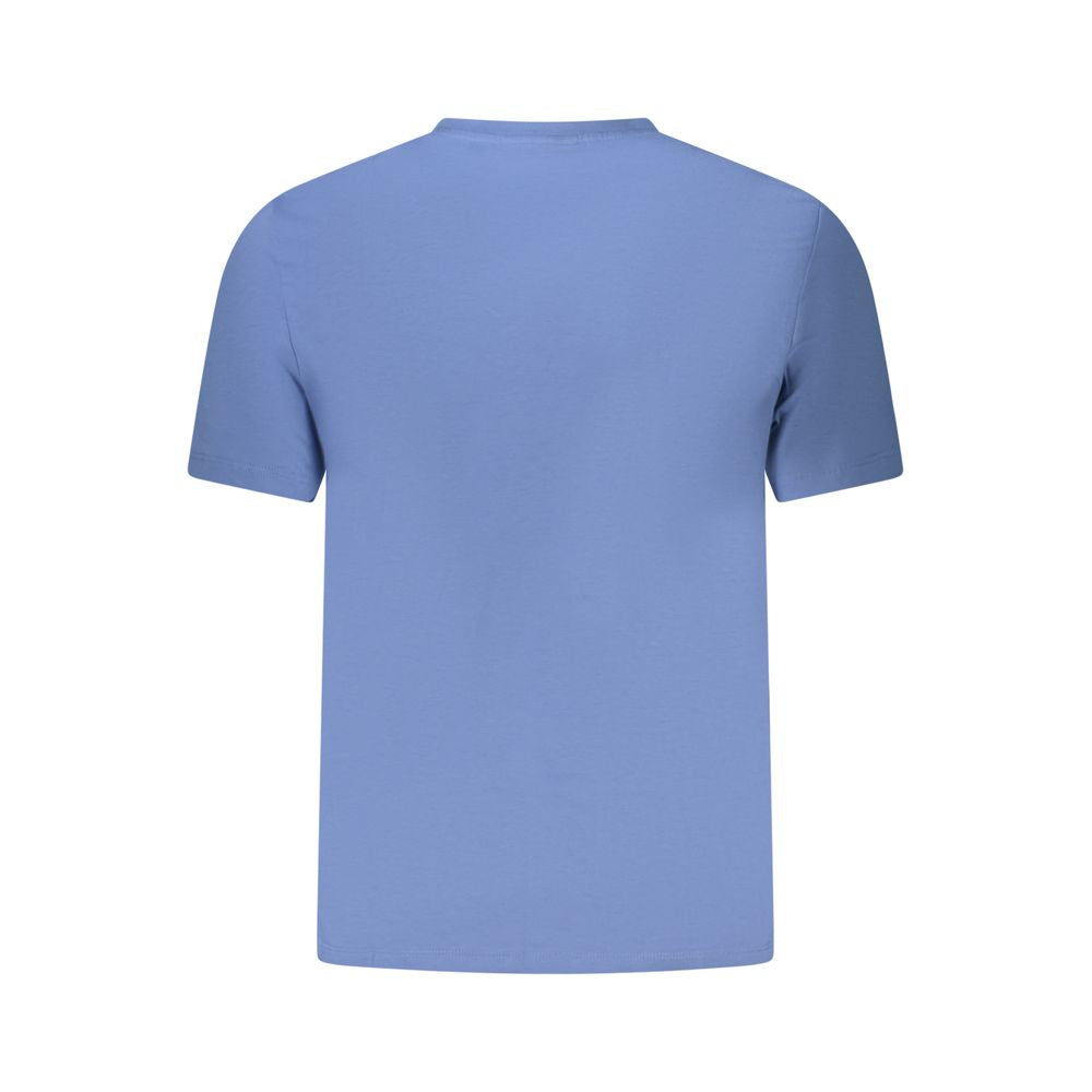 Blue Cotton Men T-Shirt