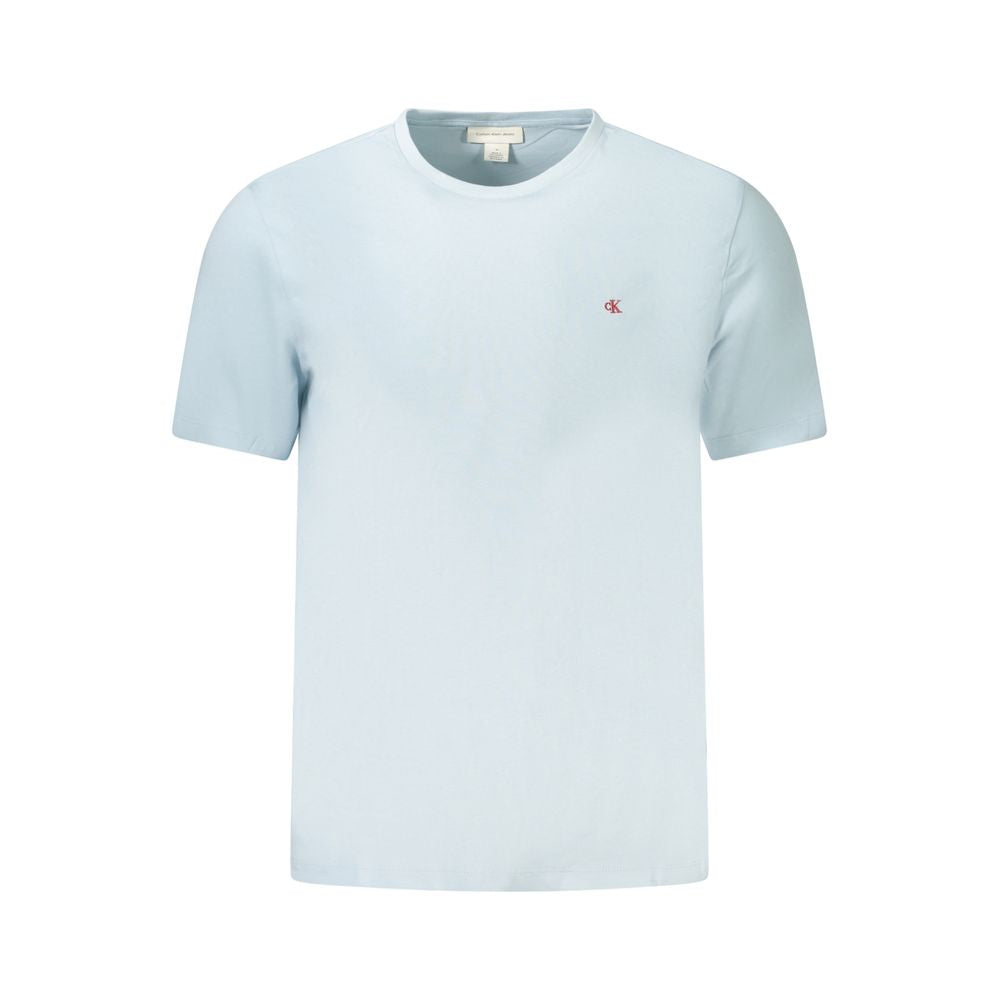 Blue Cotton Men T-Shirt