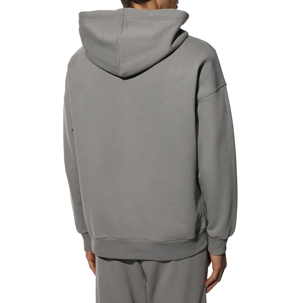 Gray Cotton Men Sweatshirt