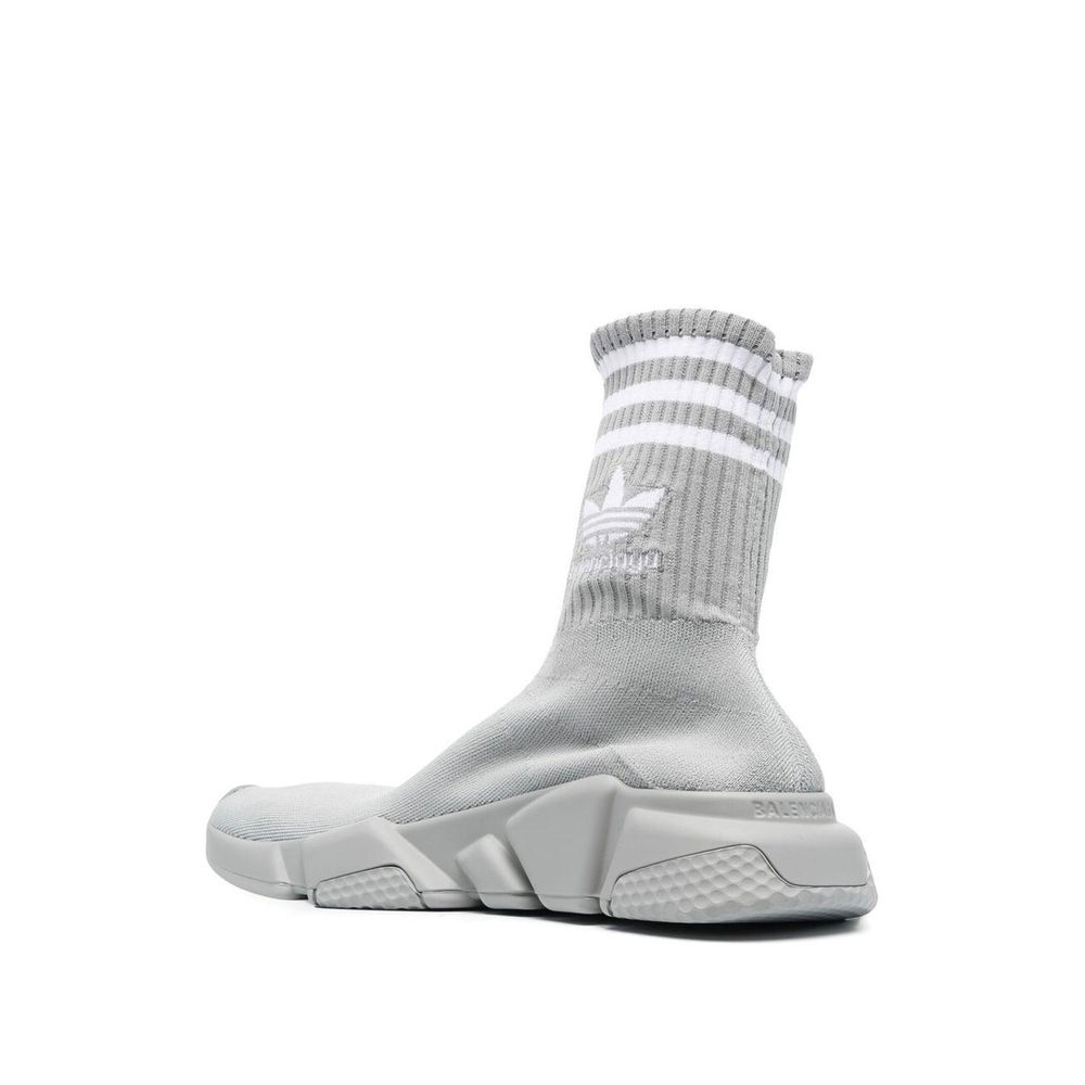 Gray Nylon Athletic Sneakers