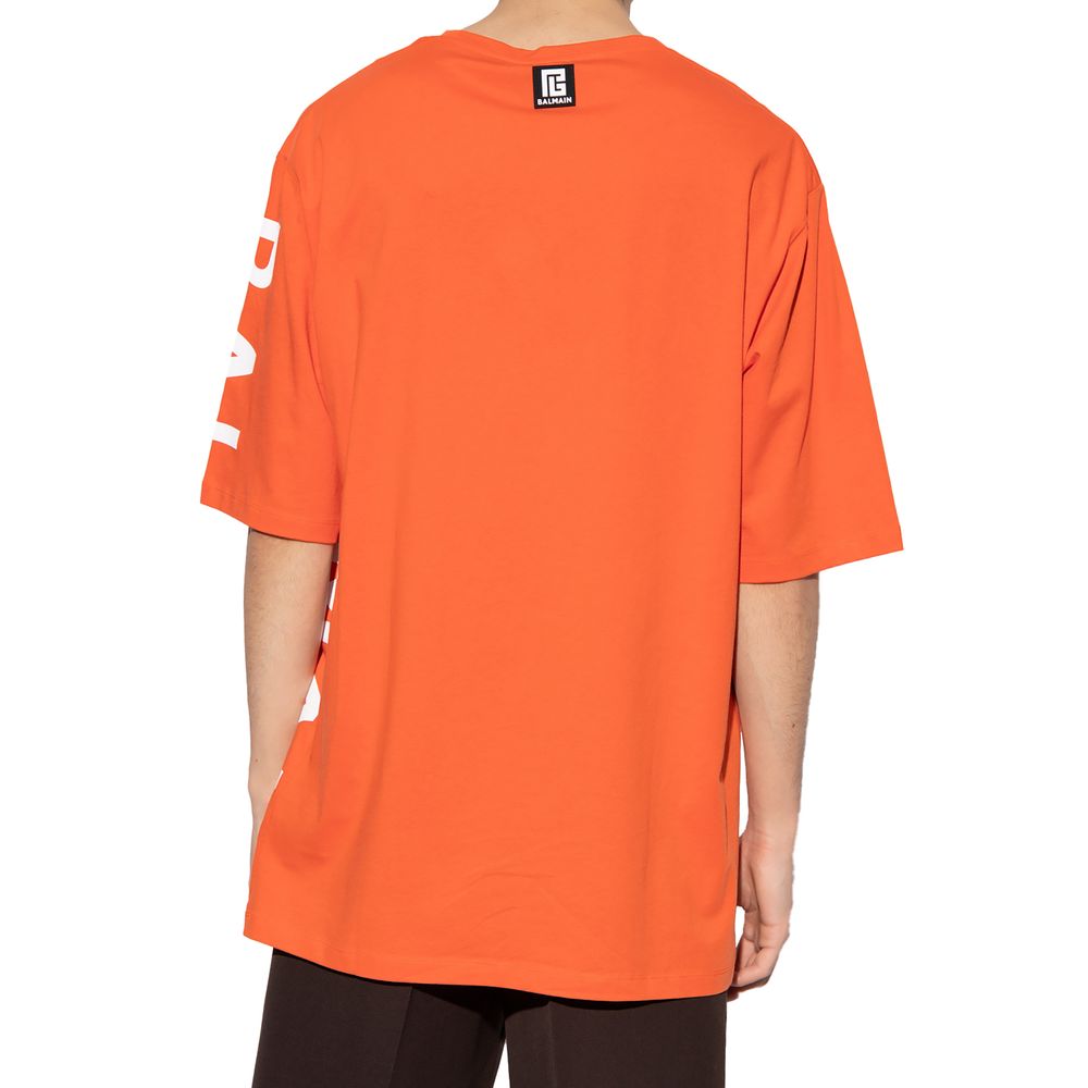 Orange Cotton Men's T-Shirt