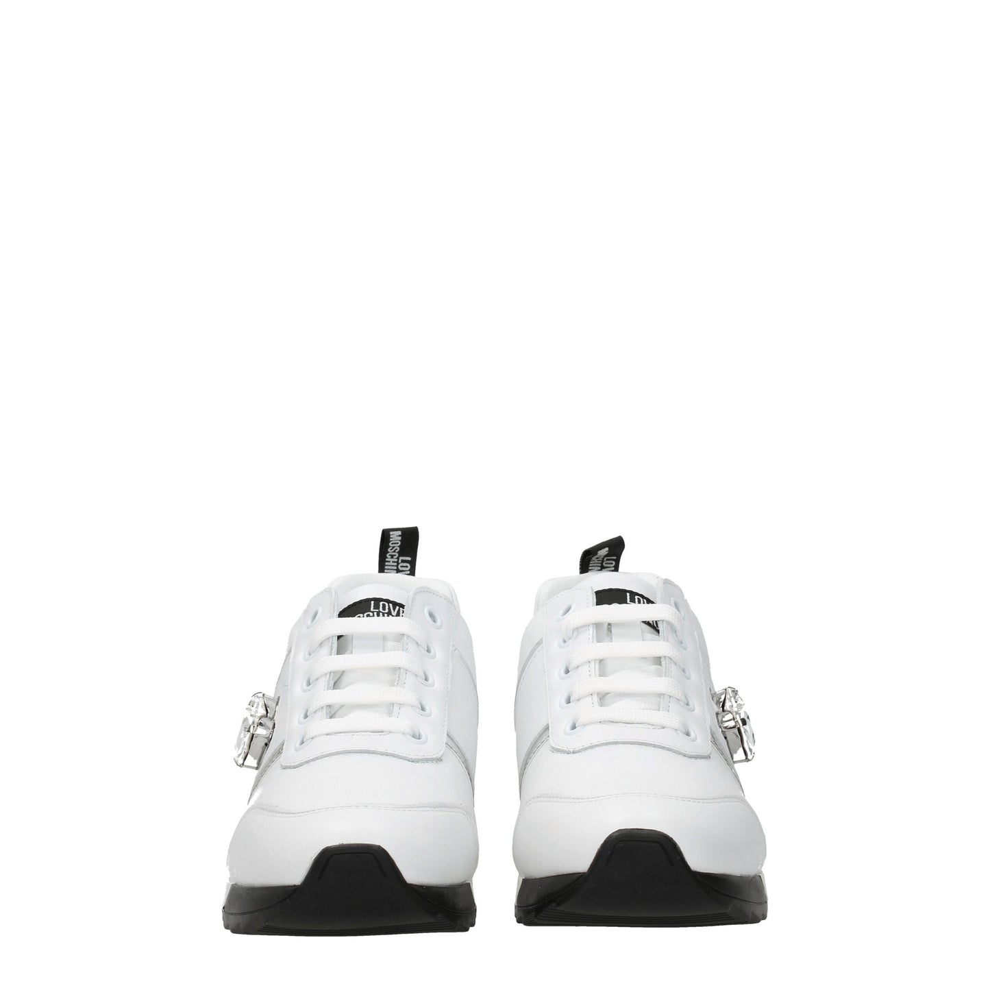 White Leather Low Top Sneakers