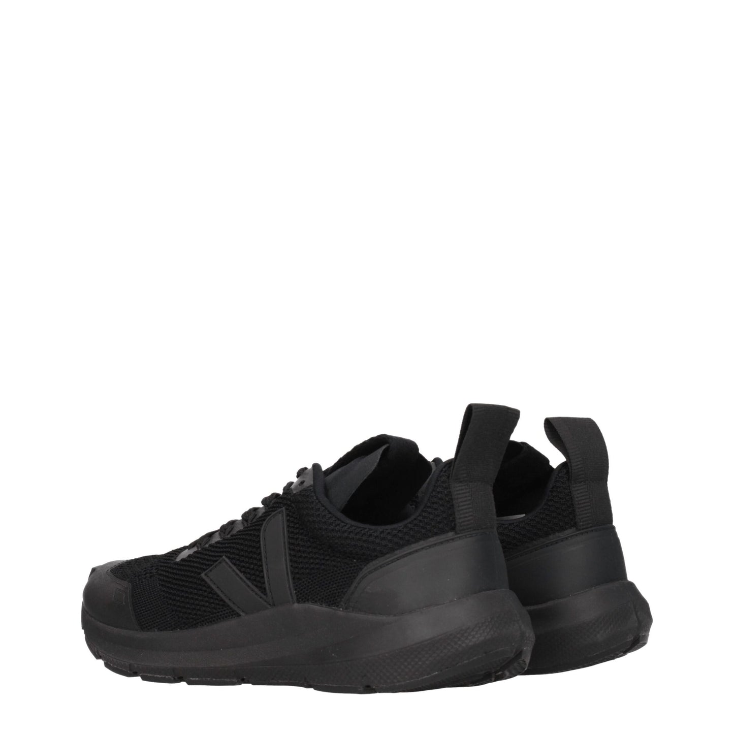 Black Fabric Athletic Sneakers