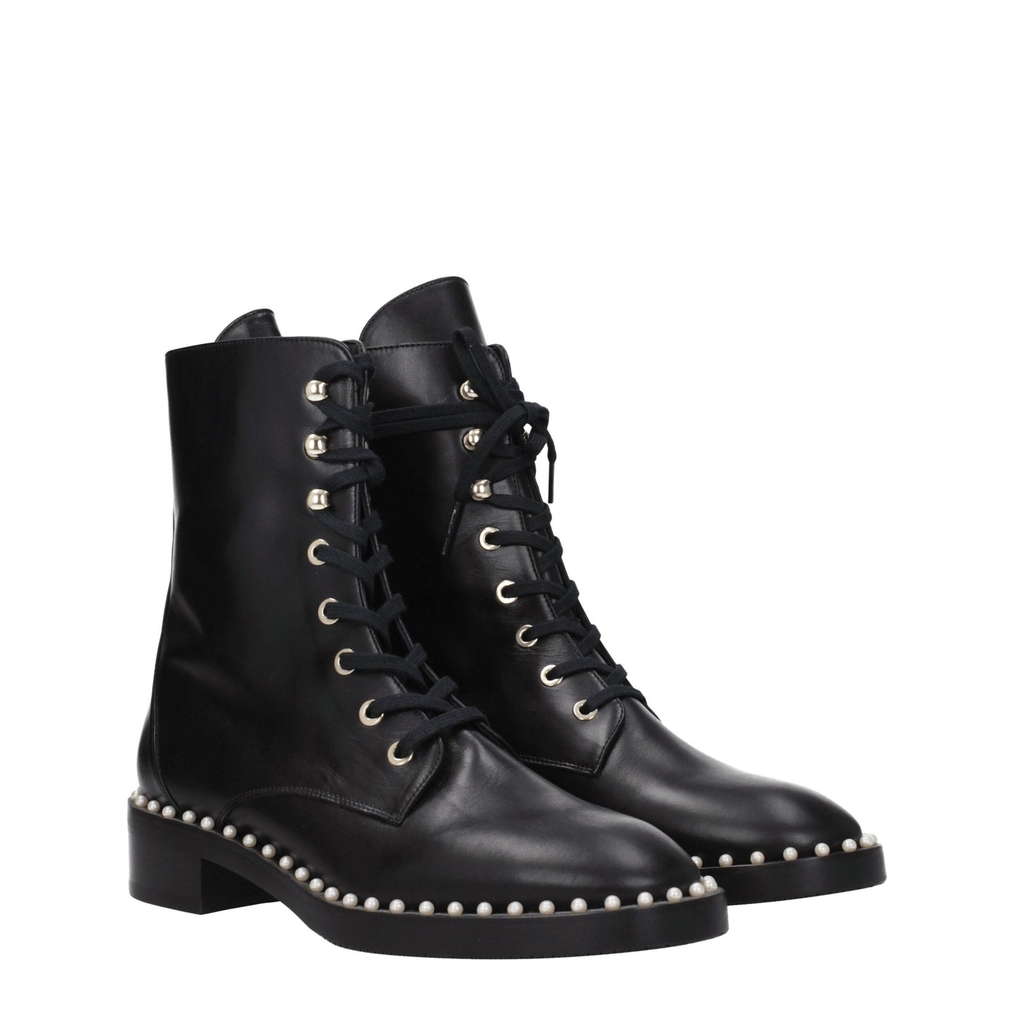 Black Leather Ankle Boots