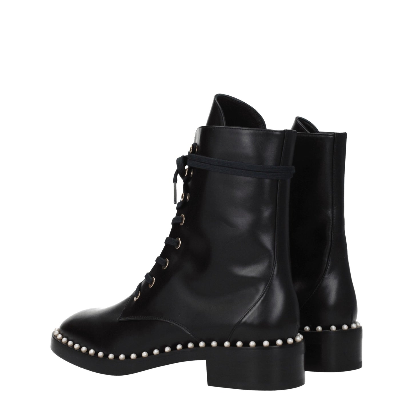 Black Leather Ankle Boots