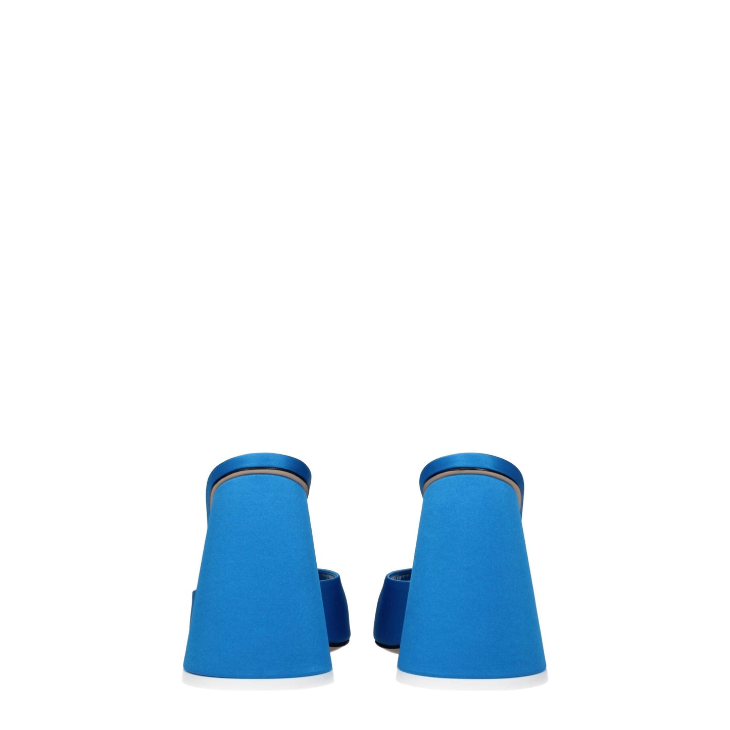 Light Blue Satin Platform Sandals