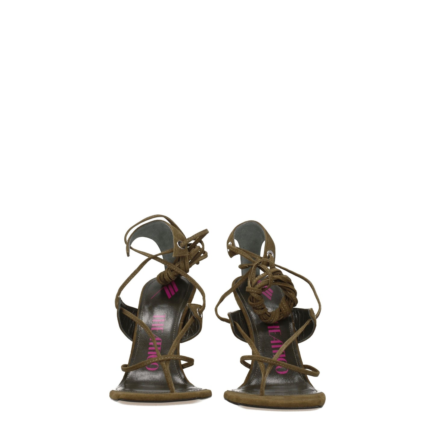 Green Leather Flip-Flop Sandals