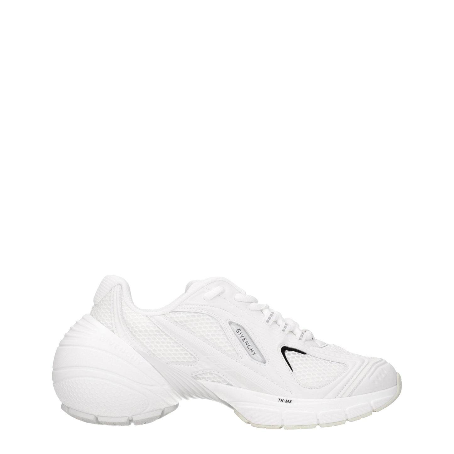 White Fabric Athletic Sneakers