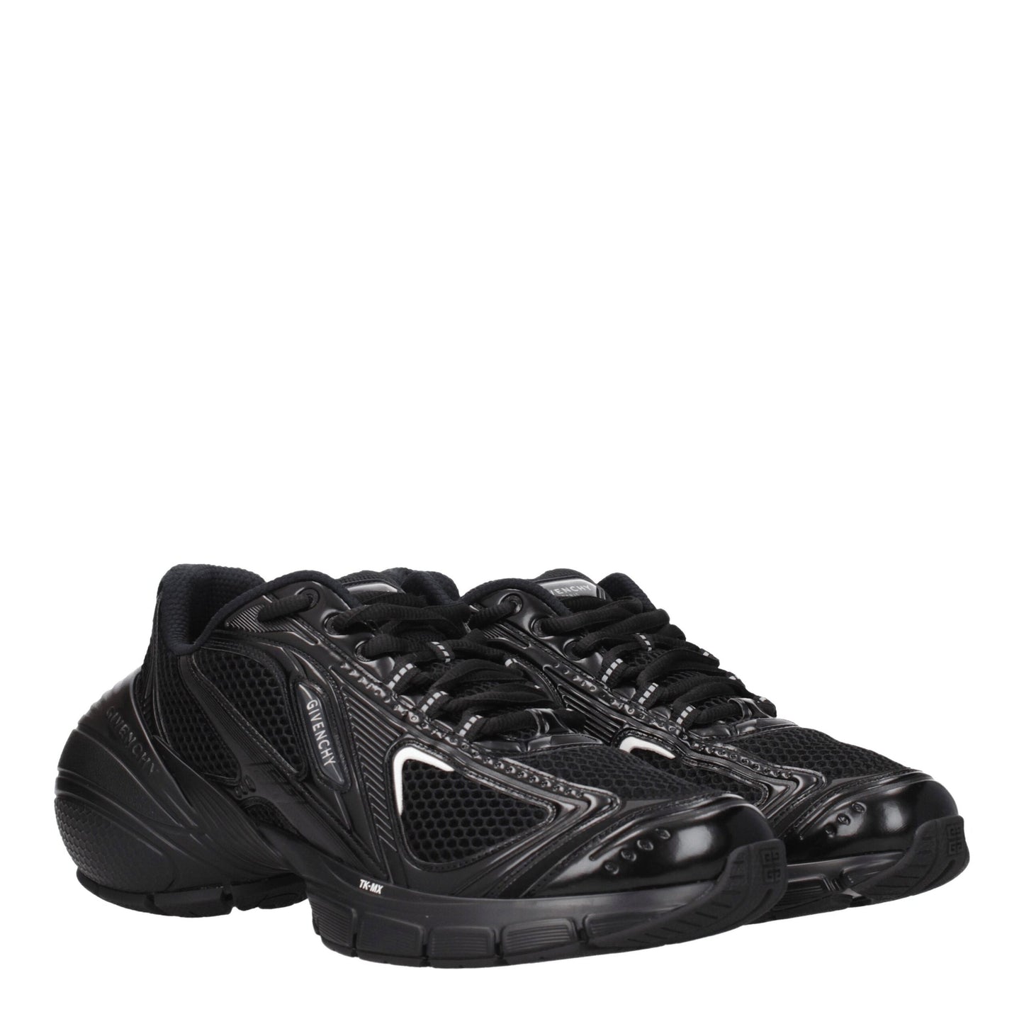 Black Fabric Athletic Sneakers