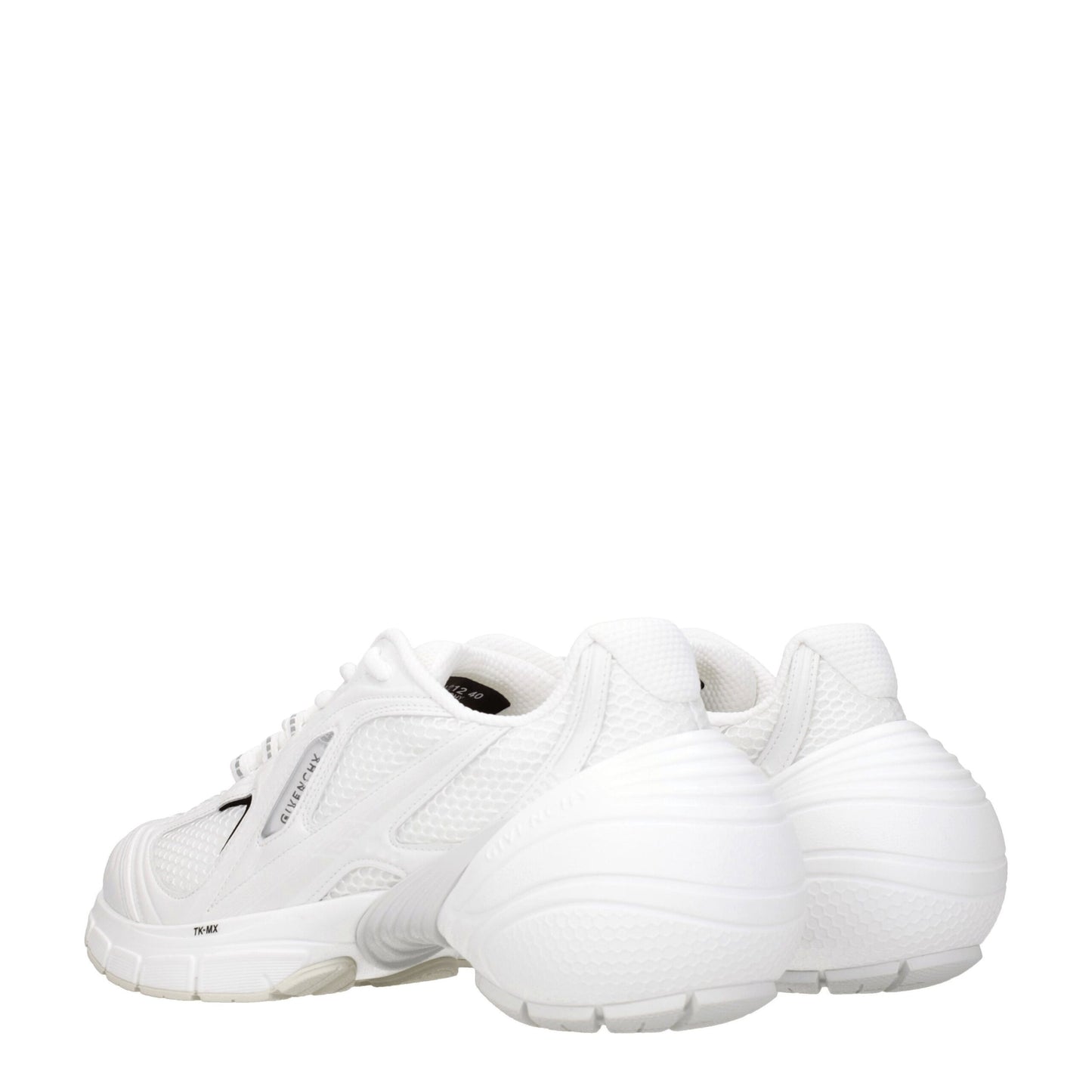 White Fabric Athletic Sneakers