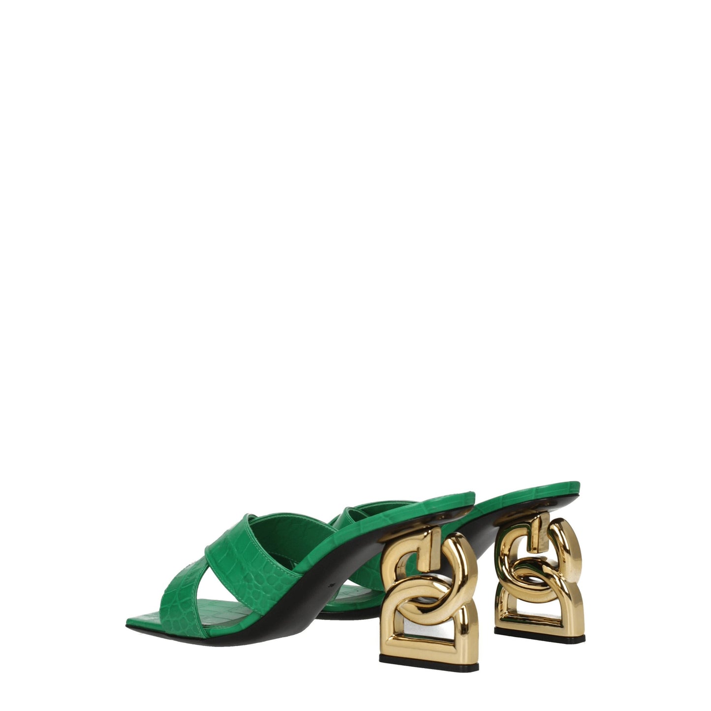 Green Leather Sandals