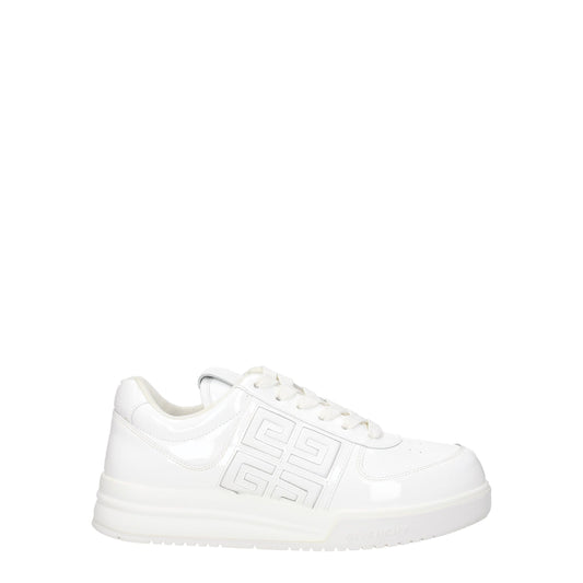 White Leather Low Top Sneakers