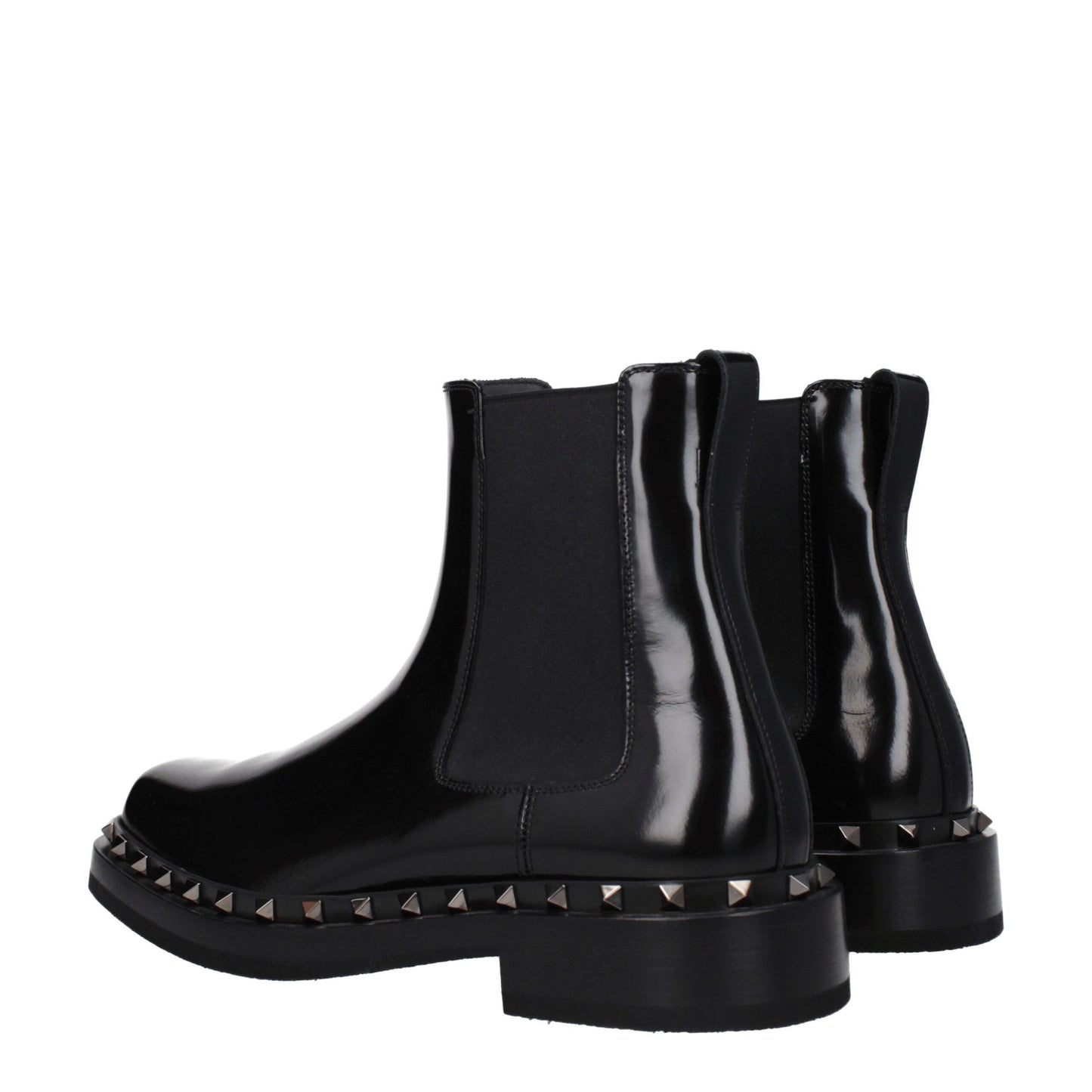 Black Leather Ankle Boots