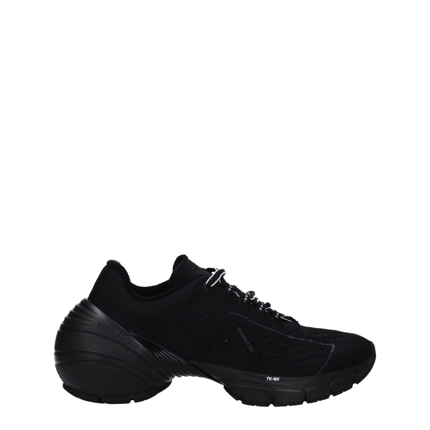Black Fabric Athletic Sneakers