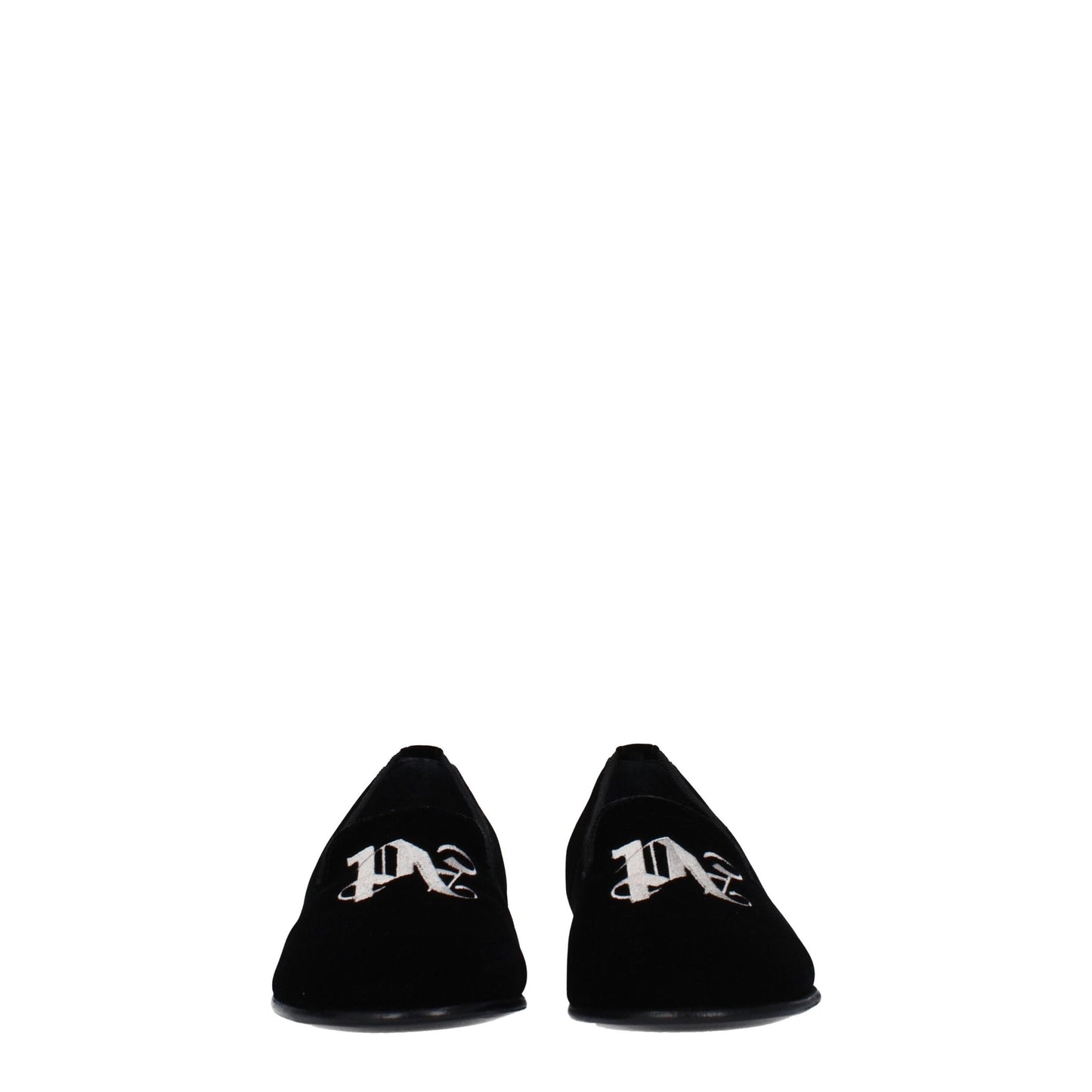 Black Velvet Slip-On Loafers