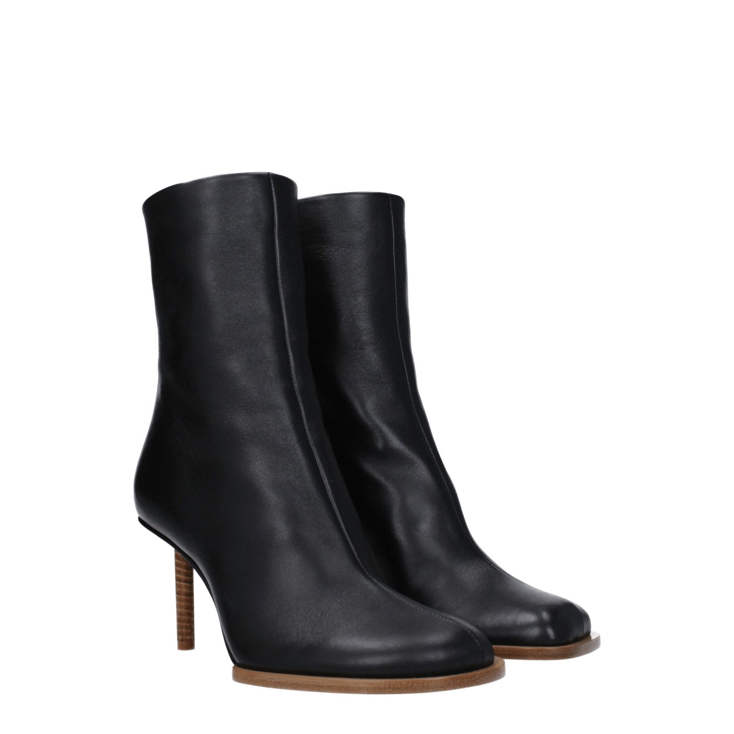 Black Leather Ankle Boots