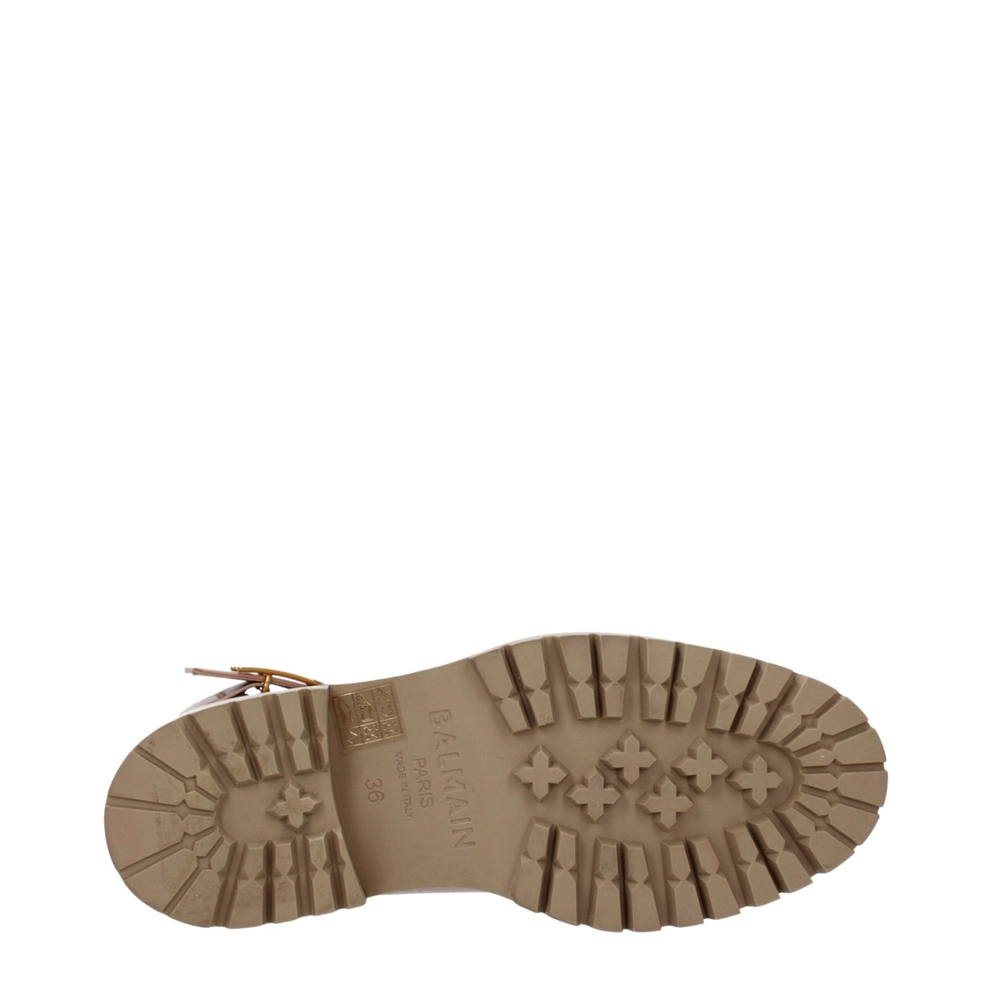 Beige Leather Ankle Boots