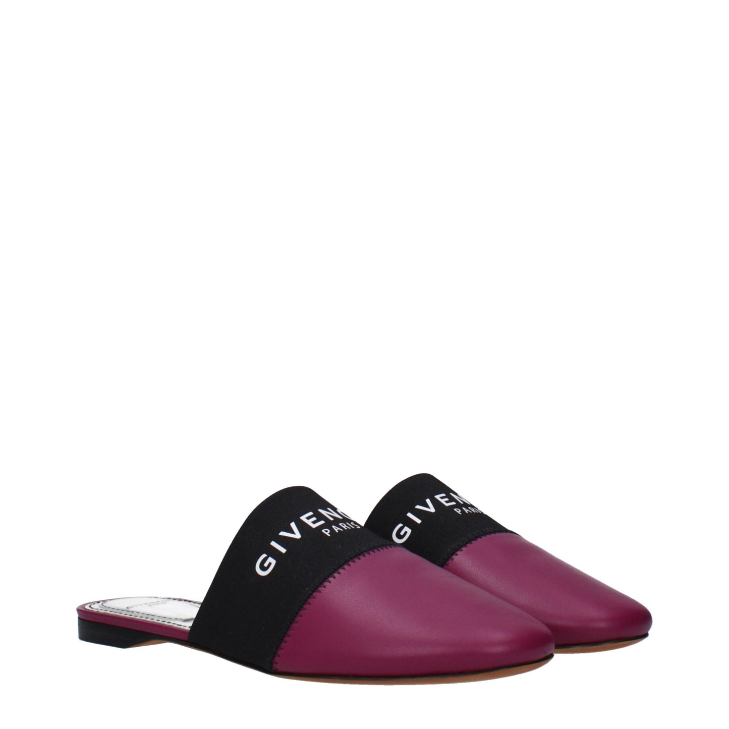 Purple Leather Slippers