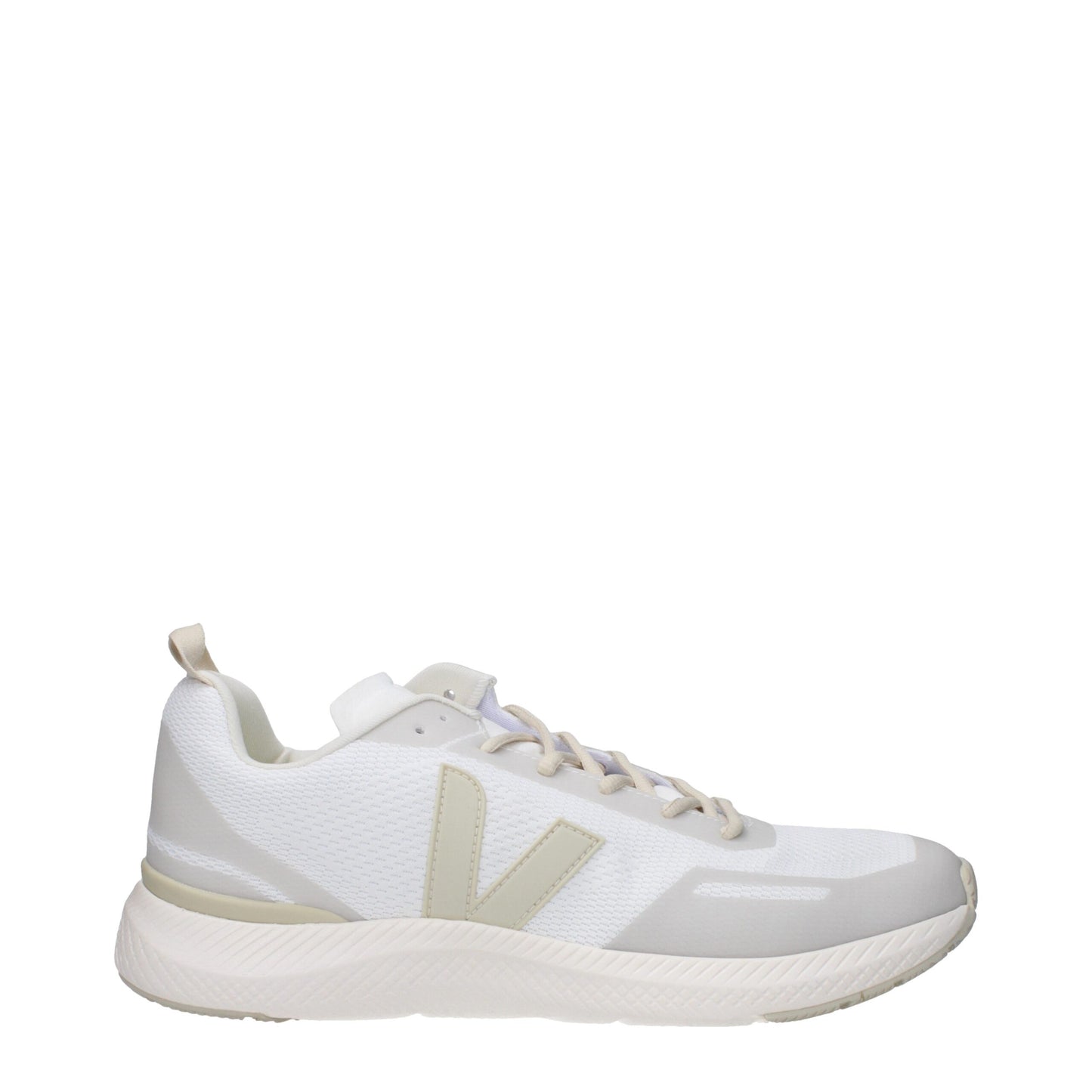 White Fabric Athletic Sneakers