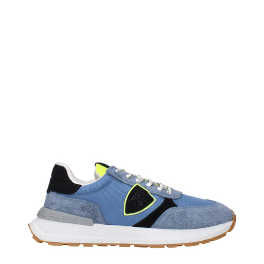 Blue Fabric Athletic Sneakers