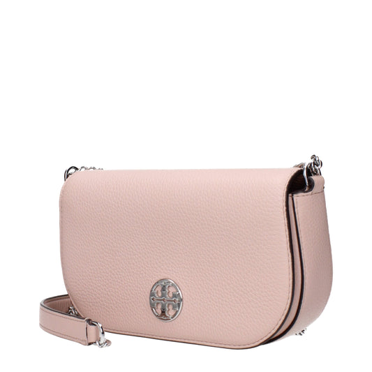 Pink Leather Crossbody Bag