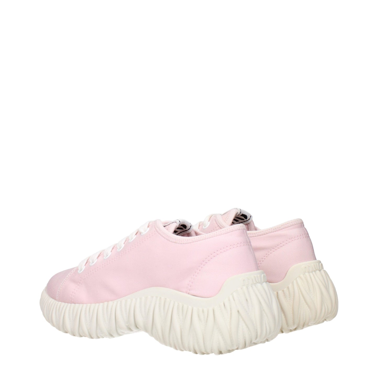 Pink Fabric Low Top Sneakers