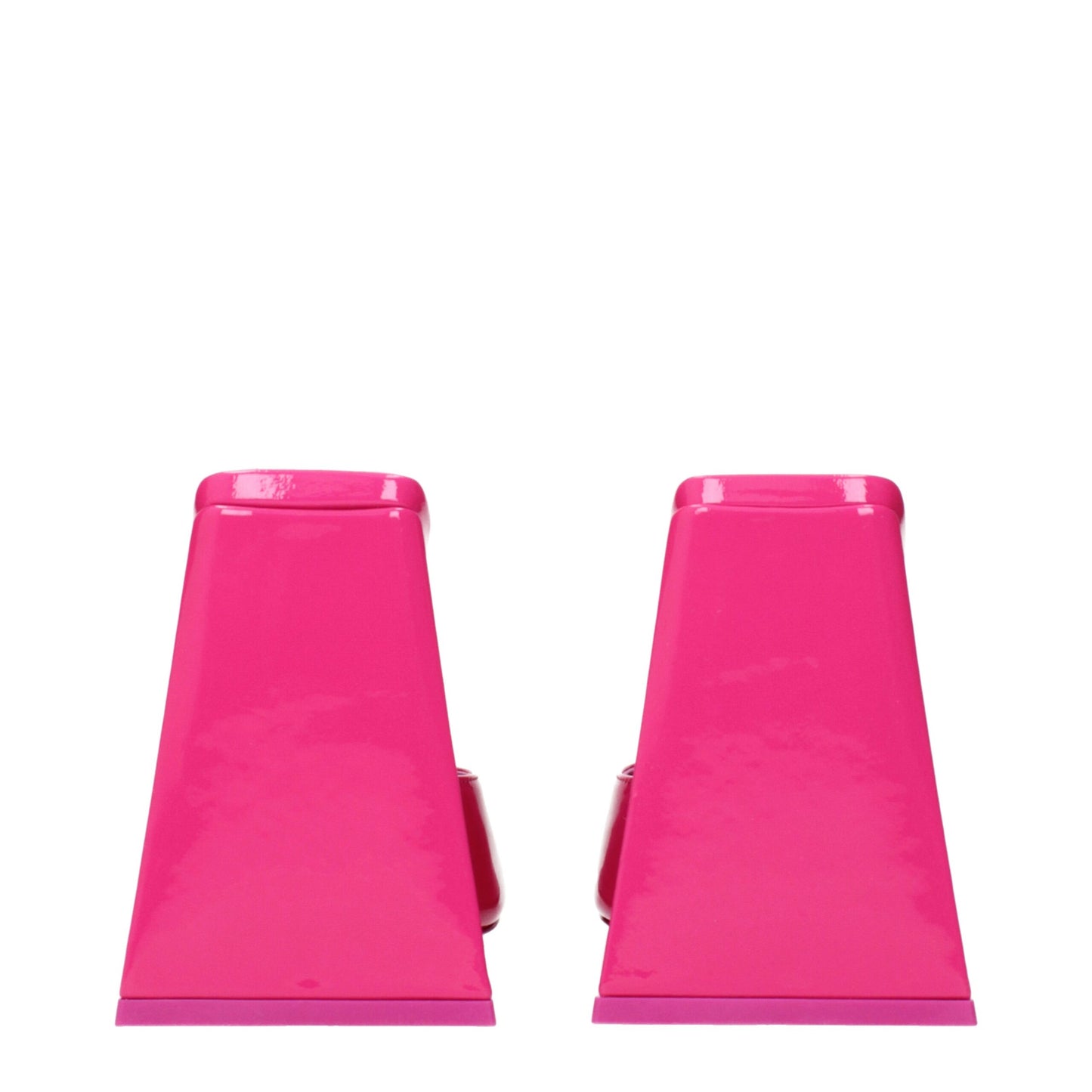 Pink Leather Platform Sandals