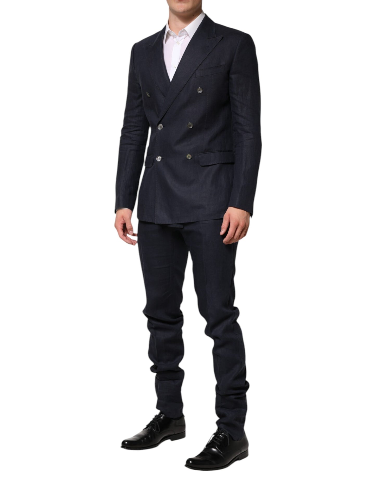 Dark Blue Double Breasted 2 Piece Suit