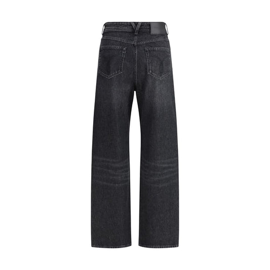 Black Cotton Relaxed Fit Jeans