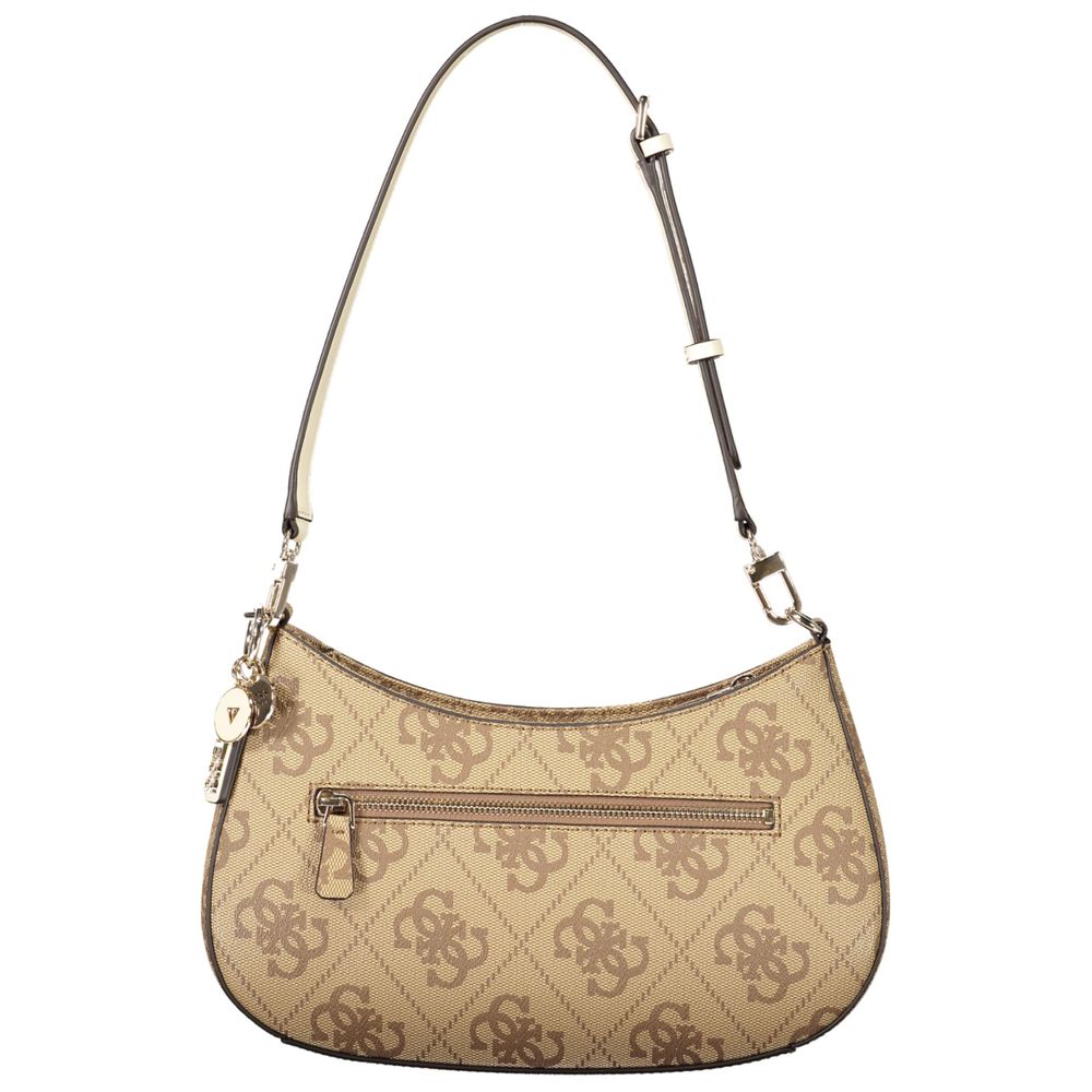 Beige Polyethylene Women Handbag