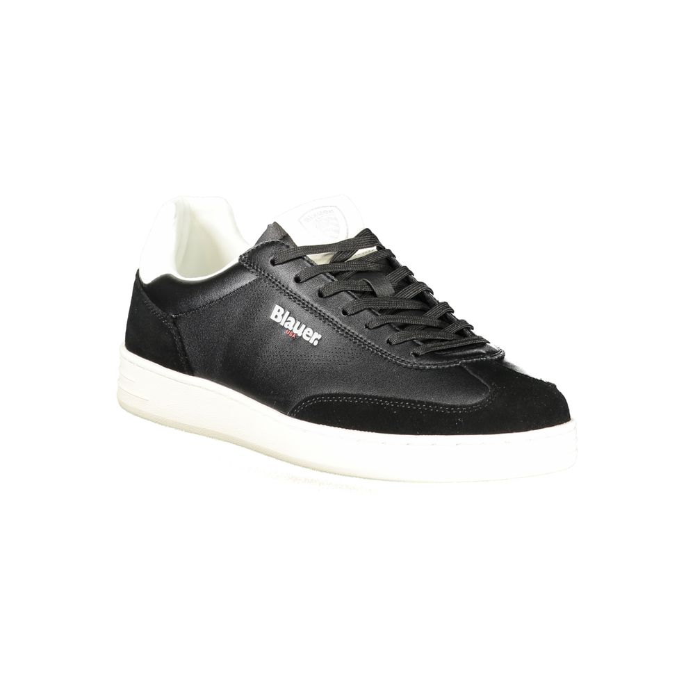 Black Leather Men Sneaker