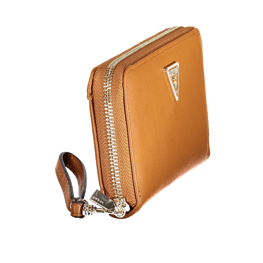 Brown Polyethylene Women Wallet