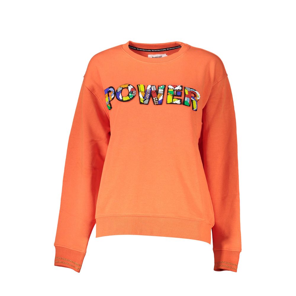 Orange Cotton Sweatshirt