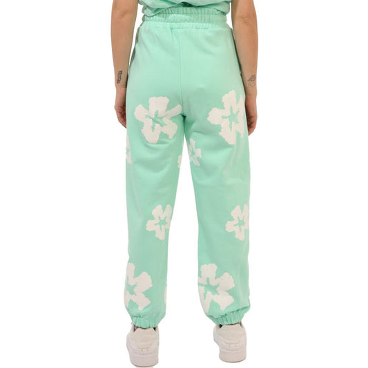 Green Cotton Women Sweatpant