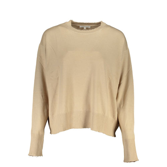 Beige Fabric Sweater