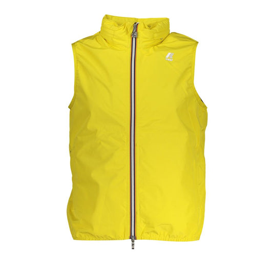Yellow Polyester Sleveless Jacket
