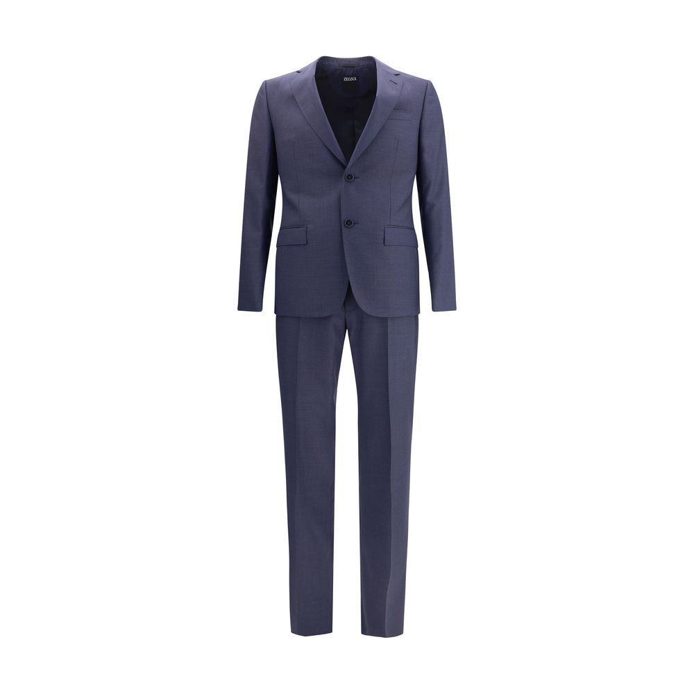 Blue Wool Two-Piece Suit