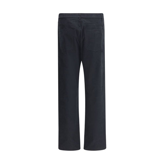 Black Cotton Casual Pants