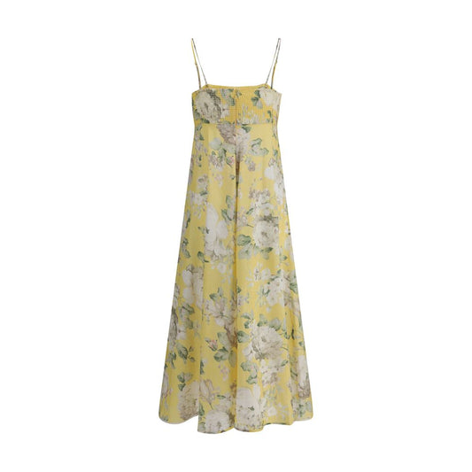 Yellow Linen Casual Dress