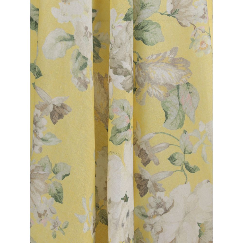 Yellow Linen Casual Dress