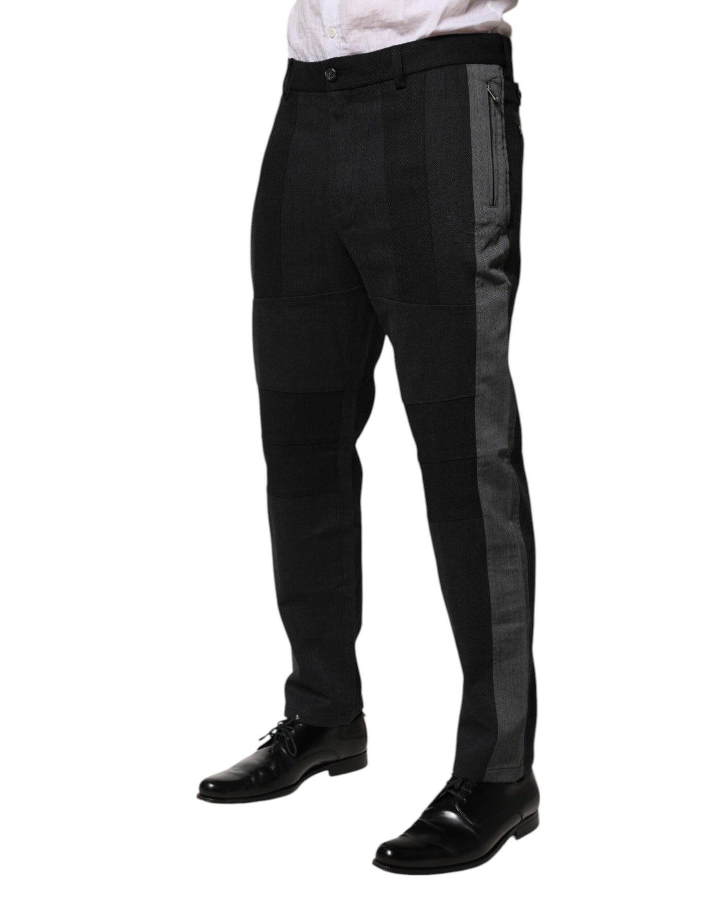 Black Gray Cotton Dress Formal Trouser Pants