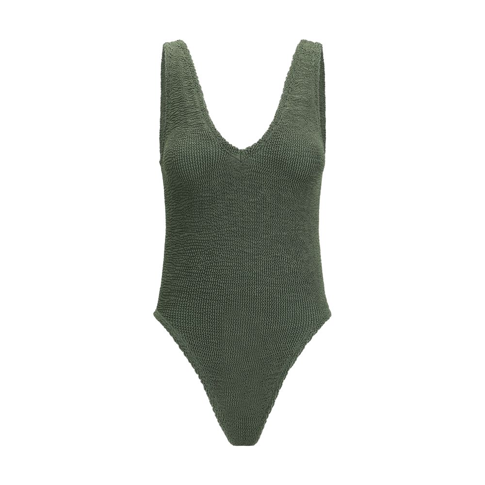 Green Polyamide One-Piece Swimsuit
